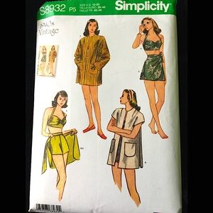 Simplicity Pattern S8932 - 1940’s Vintage Swimwear